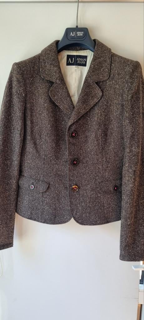 Dames vest Armani Jeans, Bruin, Maat 42/44 (L), Zo goed als nieuw, Jasje