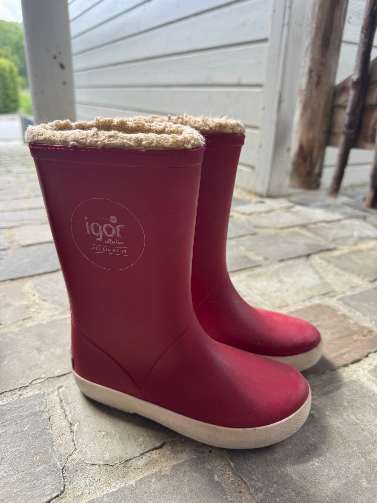 Rode laarzen kind maat 30 - Igor collection, Kinderen en Baby's, Kinderkleding | Schoenen en Sokken, Ophalen of Verzenden, Zo goed als nieuw