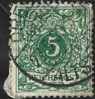 1 Postzegel Duitse Rijk 1889 Cijfer kroon/adelaar in ovaal, Postzegels en Munten, Postzegels | Europa | Duitsland, Ophalen of Verzenden
