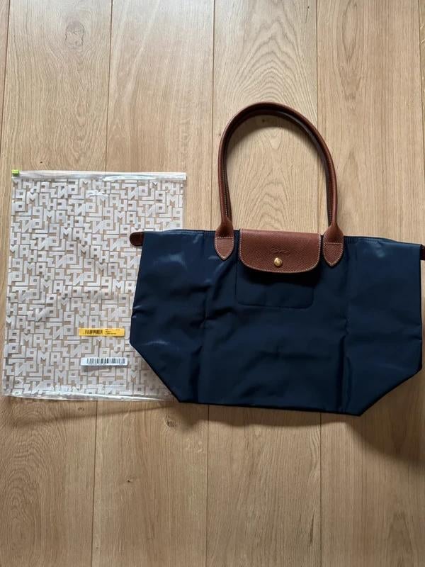 Longchamp Pliage Original schoudertas L - Blauw, Ophalen of Verzenden, Nieuw, Blauw, Schoudertasje