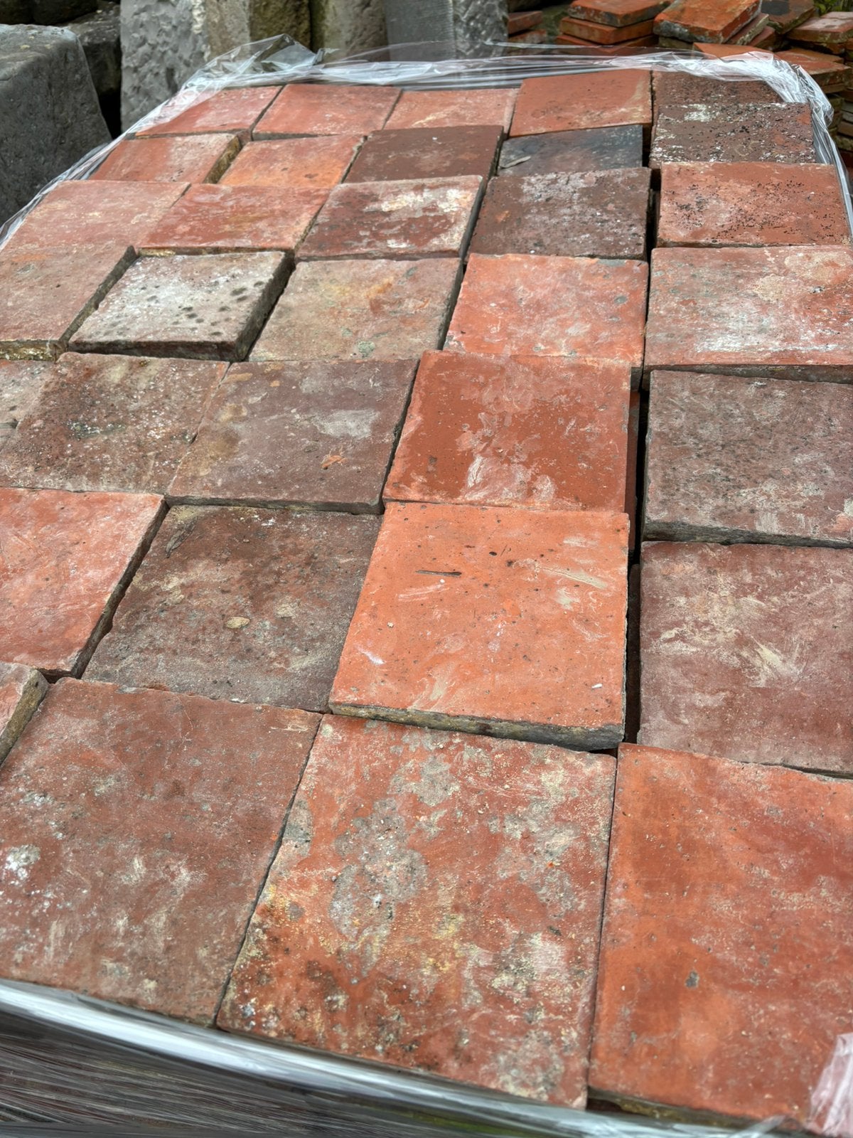 Lot Antieke terracotta tegels. Voor info BELLEN 0474220705, Ophalen