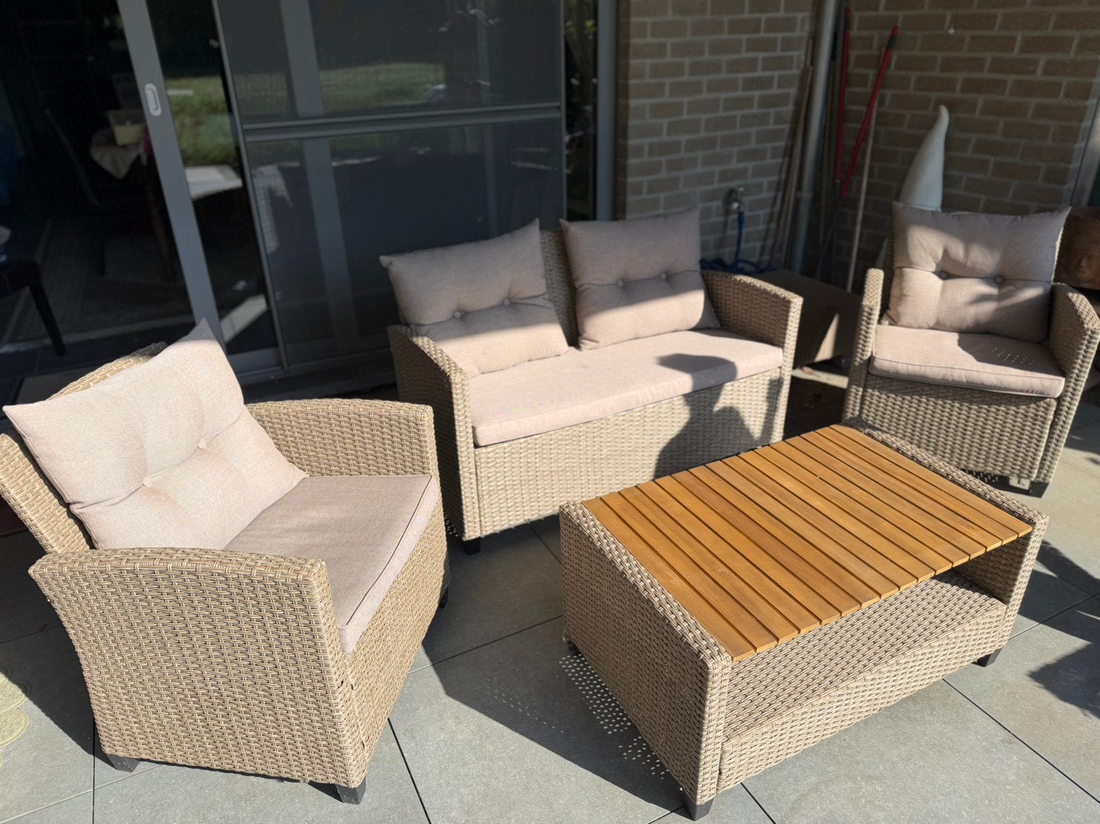 JYSK VEN loungeset 4 personen – zeer goede staat, Tuin en Terras, Ophalen, Zo goed als nieuw, Bank, Loungeset