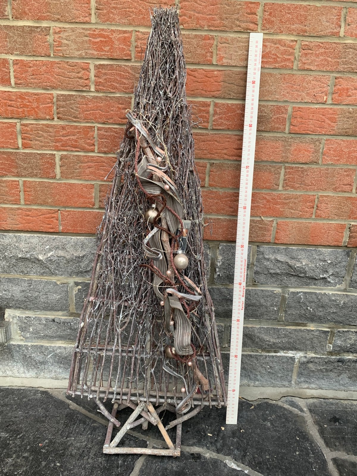 Sapin de Noël - sur pied - en bois - comme neuf, Enlèvement, Comme neuf
