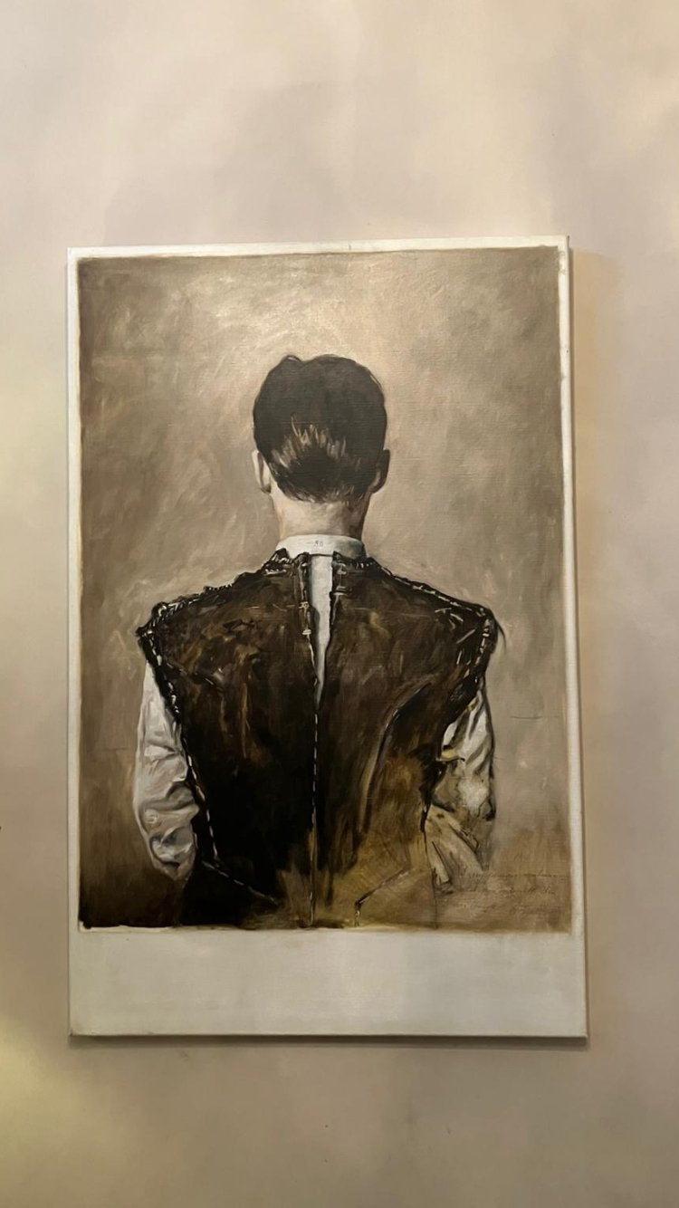 Zelfportret Hervé Martijn, Ophalen, Schilderij