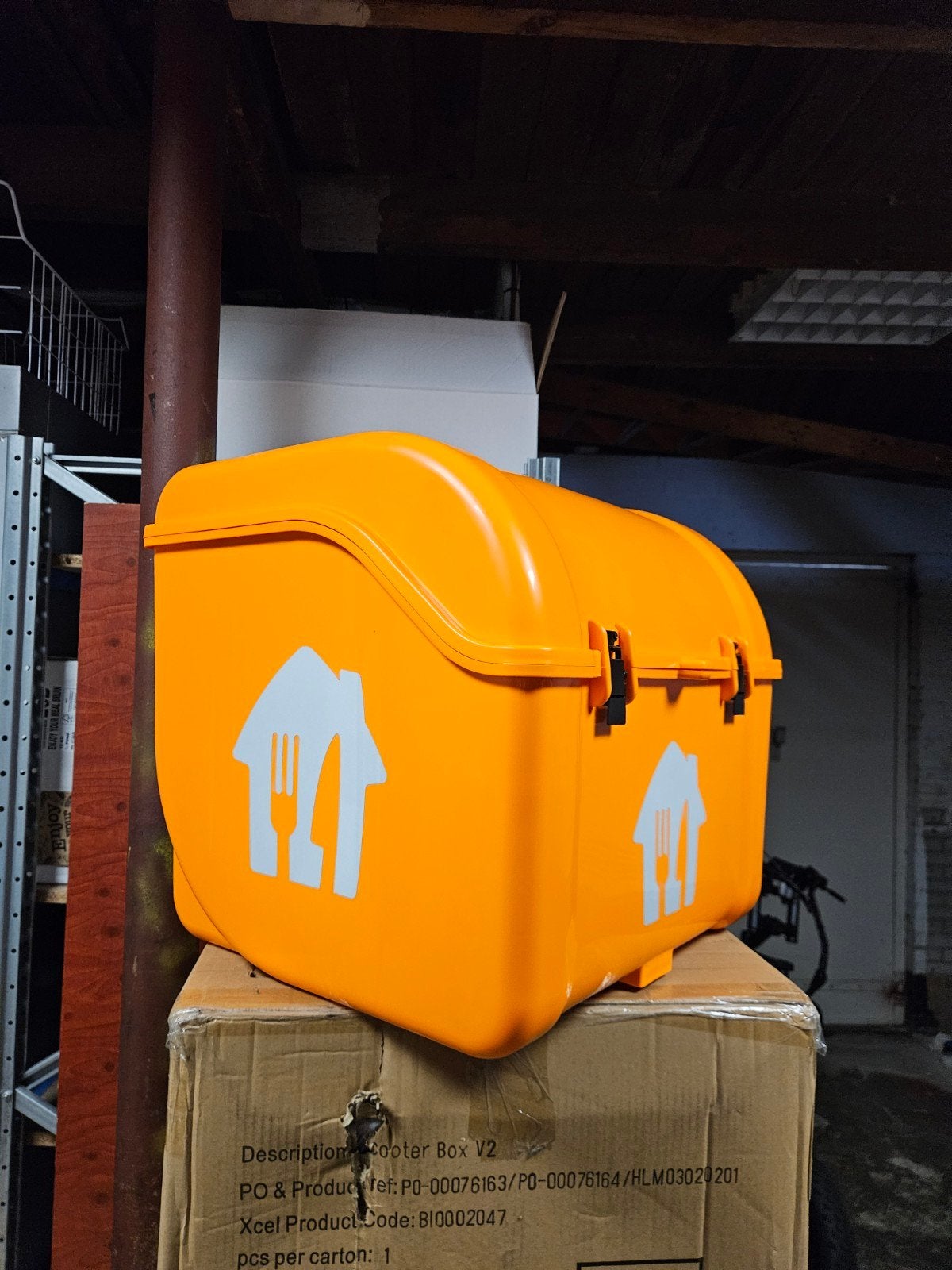 4 stuks bezorgbox brommer/fiets maat 50x50 nieuw, Ophalen