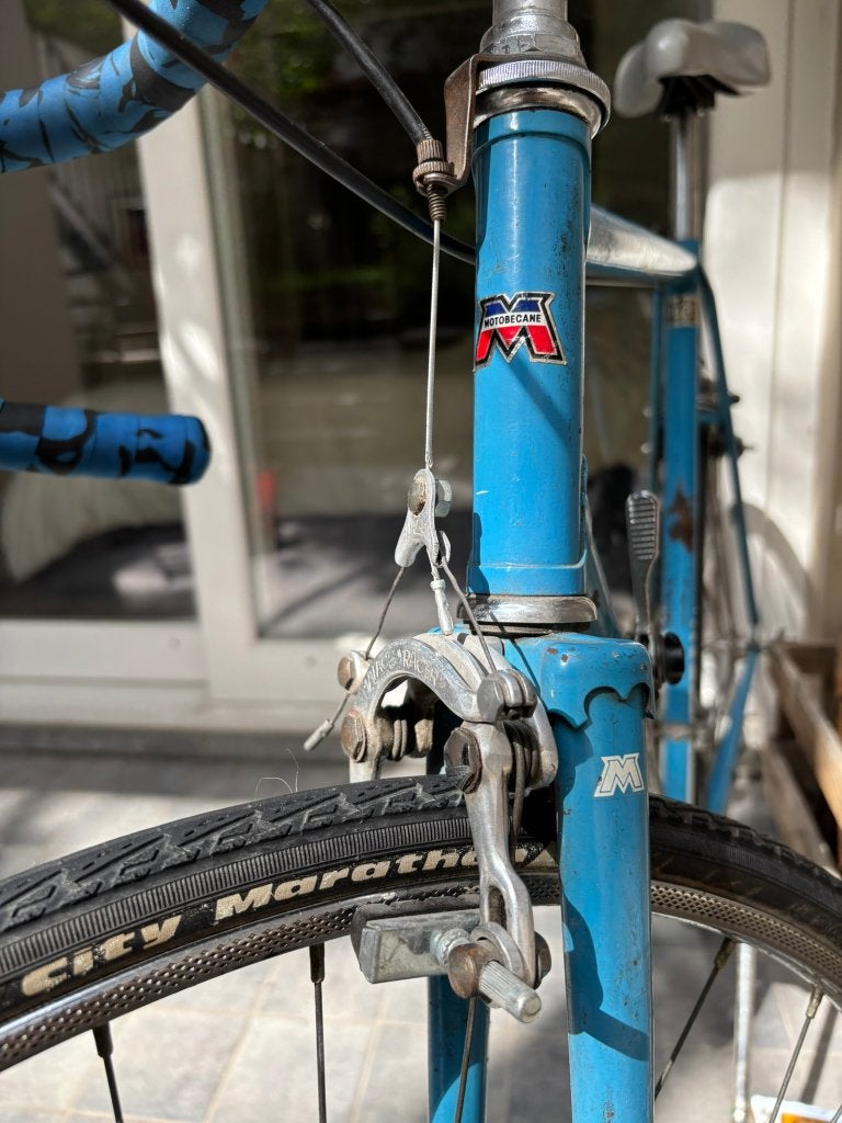 Schitterende vintage Motobecane racefiets - 70-80's blauw, Gebruikt, Velgrem, Ophalen, Overige merken
