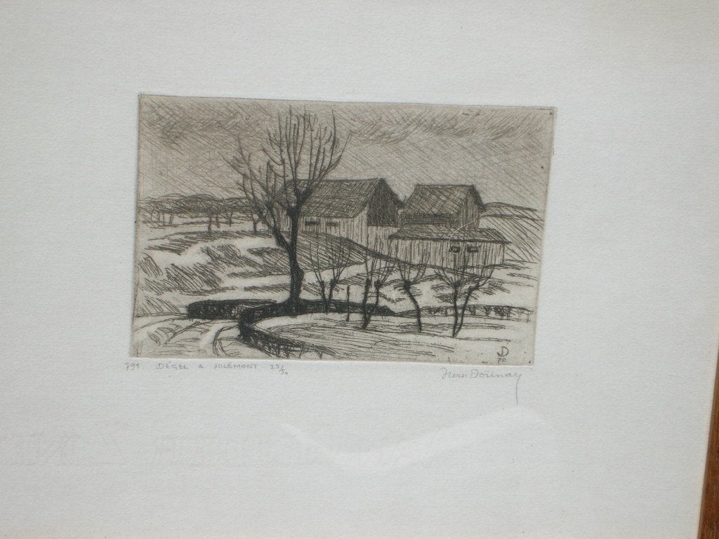 GESIGNEERD JEAN DONNAY-PL-GENUMMERD 25/50 DOOI IN JULÈMONT, Ophalen of Verzenden, Genummerd