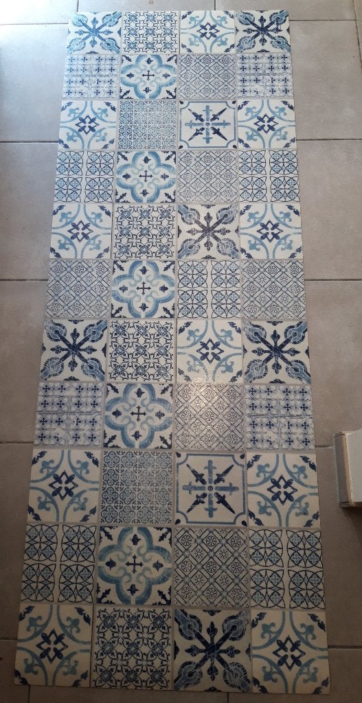 Tapis vinyle style ancien couloir/cuisine, 150 à 200 cm, Imitation ancien, Comme neuf, Enlèvement