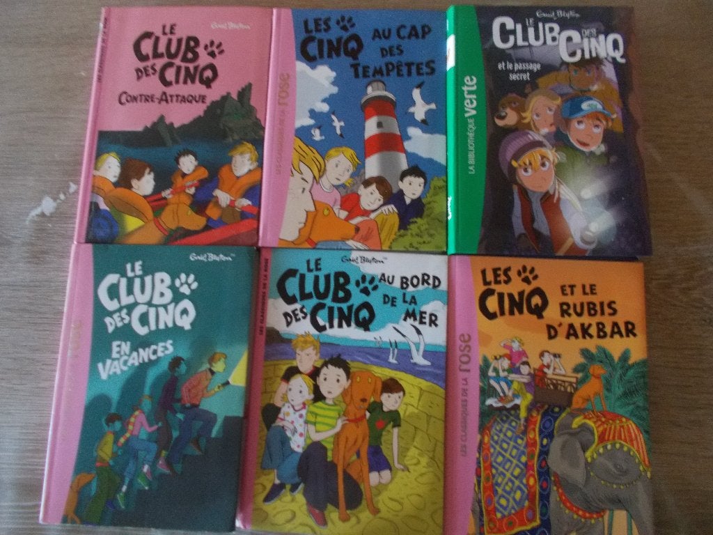 lot de 6 livres le club des cinq, Livres, Enlèvement ou Envoi, Utilisé