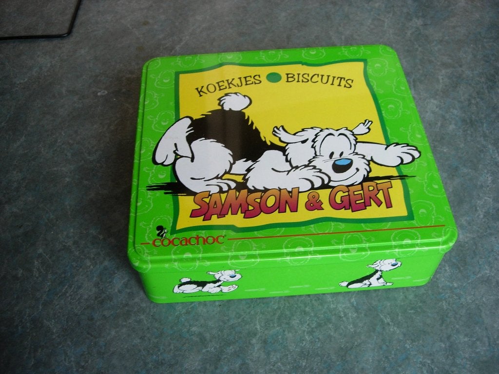 Samson en Gert blik, Collections, Enlèvement ou Envoi, Utilisé, Biscuits, Autres marques