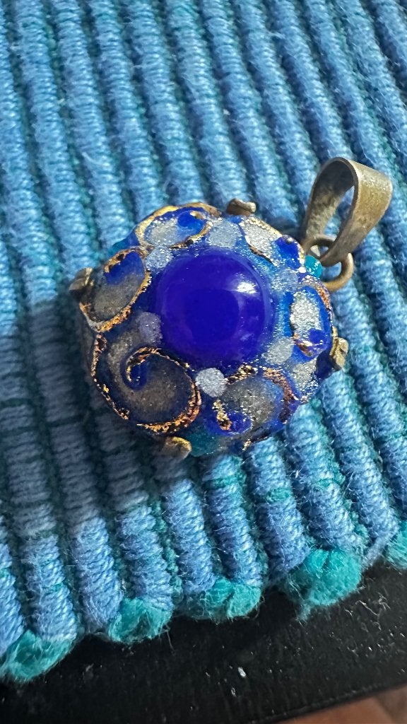 Pendentif Art Déco Camille Fauré Limoges - Émail en relief, Enlèvement ou Envoi