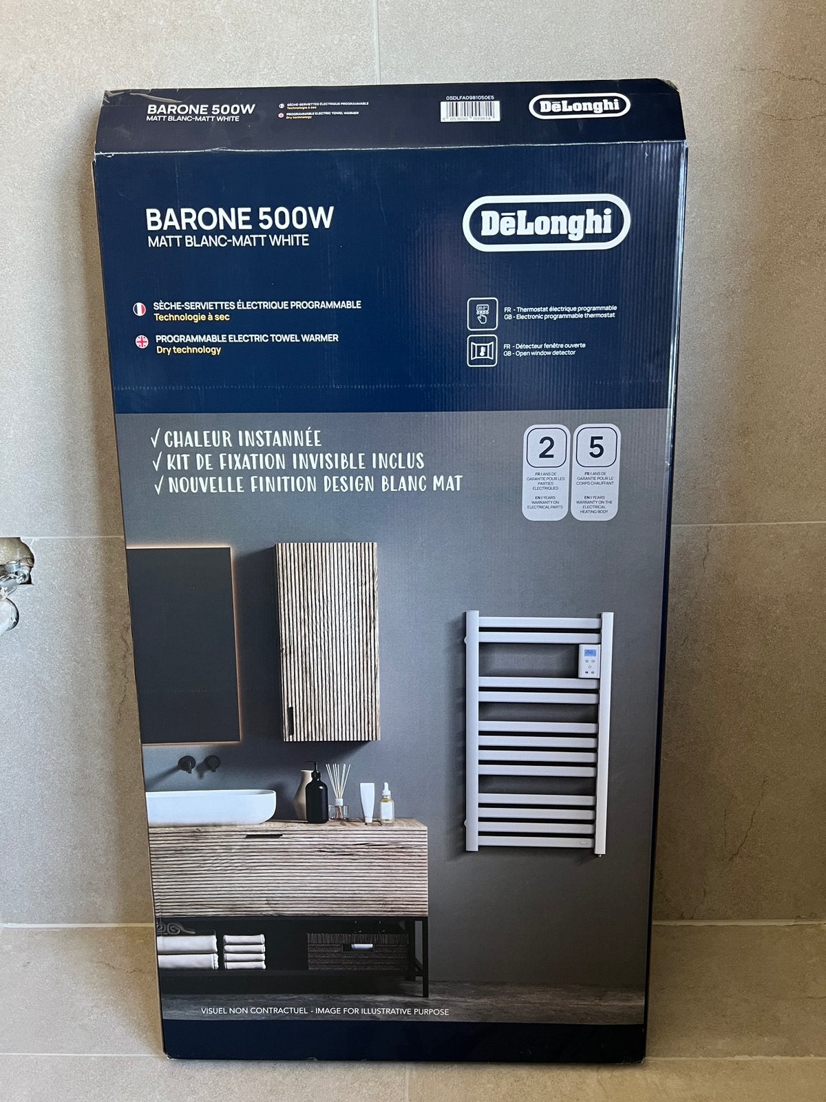 Sèche serviette, Bricolage & Construction, Neuf, Moins de 60 cm, 500 à 800 watts, Enlèvement