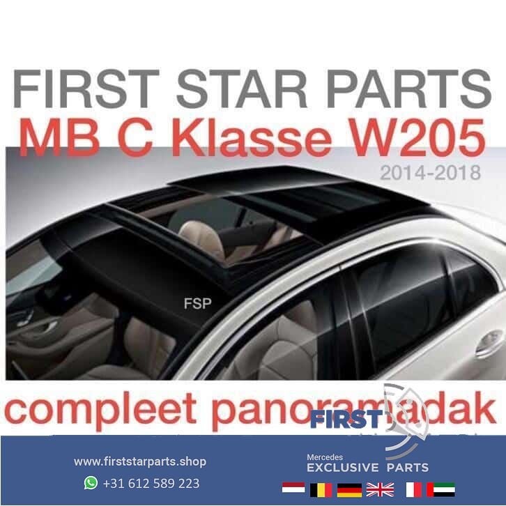 W205 compleet Panoramadak Mercedes C Klasse 2014-2018 PANO, Auto-onderdelen, Gebruikt, -, Ophalen of Verzenden, -