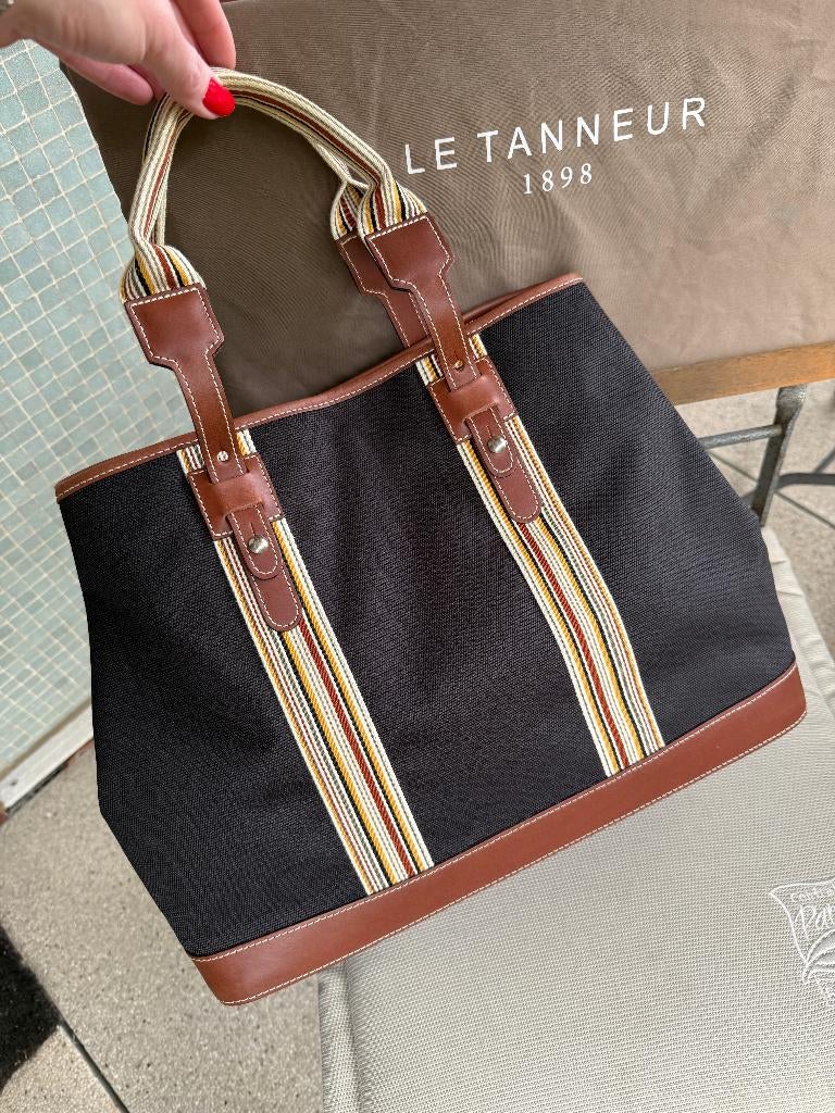 Le Tanneur, tas van leer en stof, nieuw, Ophalen, Nieuw, Zwart, Handtas