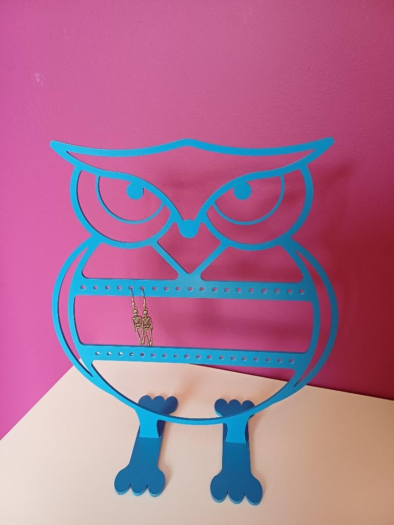 juwelenboom, kettinghanger in de vorm van een uil, Ophalen of Verzenden, Gebruikt, Blauw, Dier