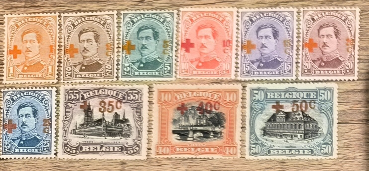 rode kruis nrs 150-159*, Timbres & Monnaies, Trace d'autocollant, Enlèvement ou Envoi, Non oblitéré, Croix-Rouge