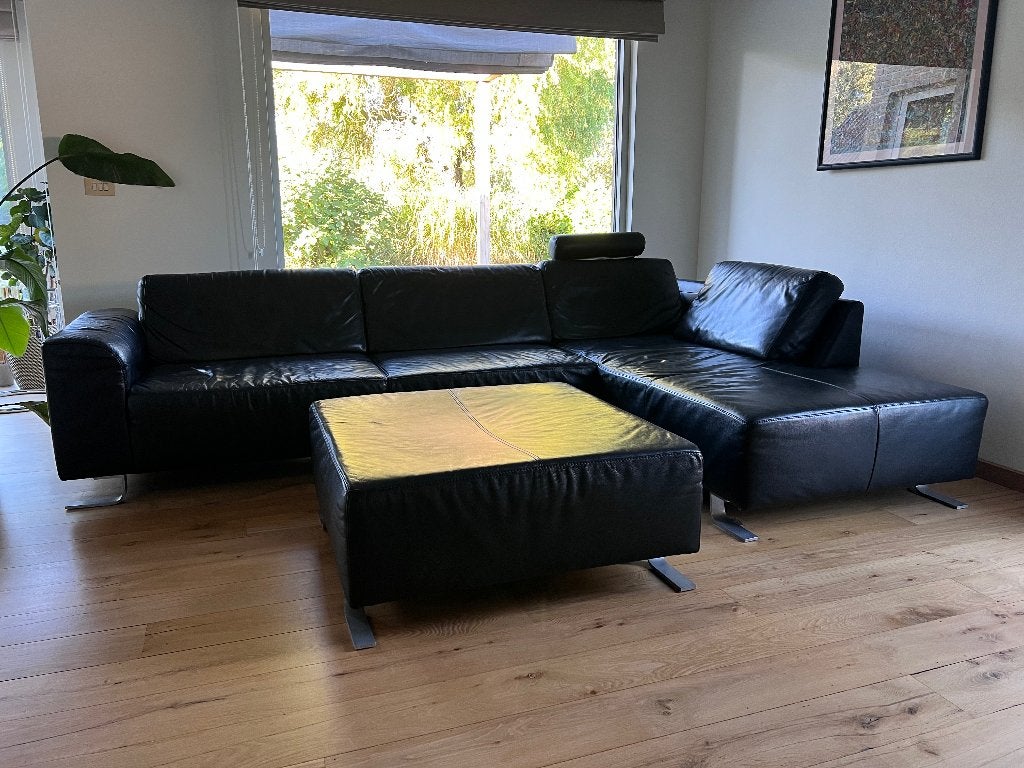 Lederen zetel, Huis en Inrichting, Ophalen, Gebruikt, Leer