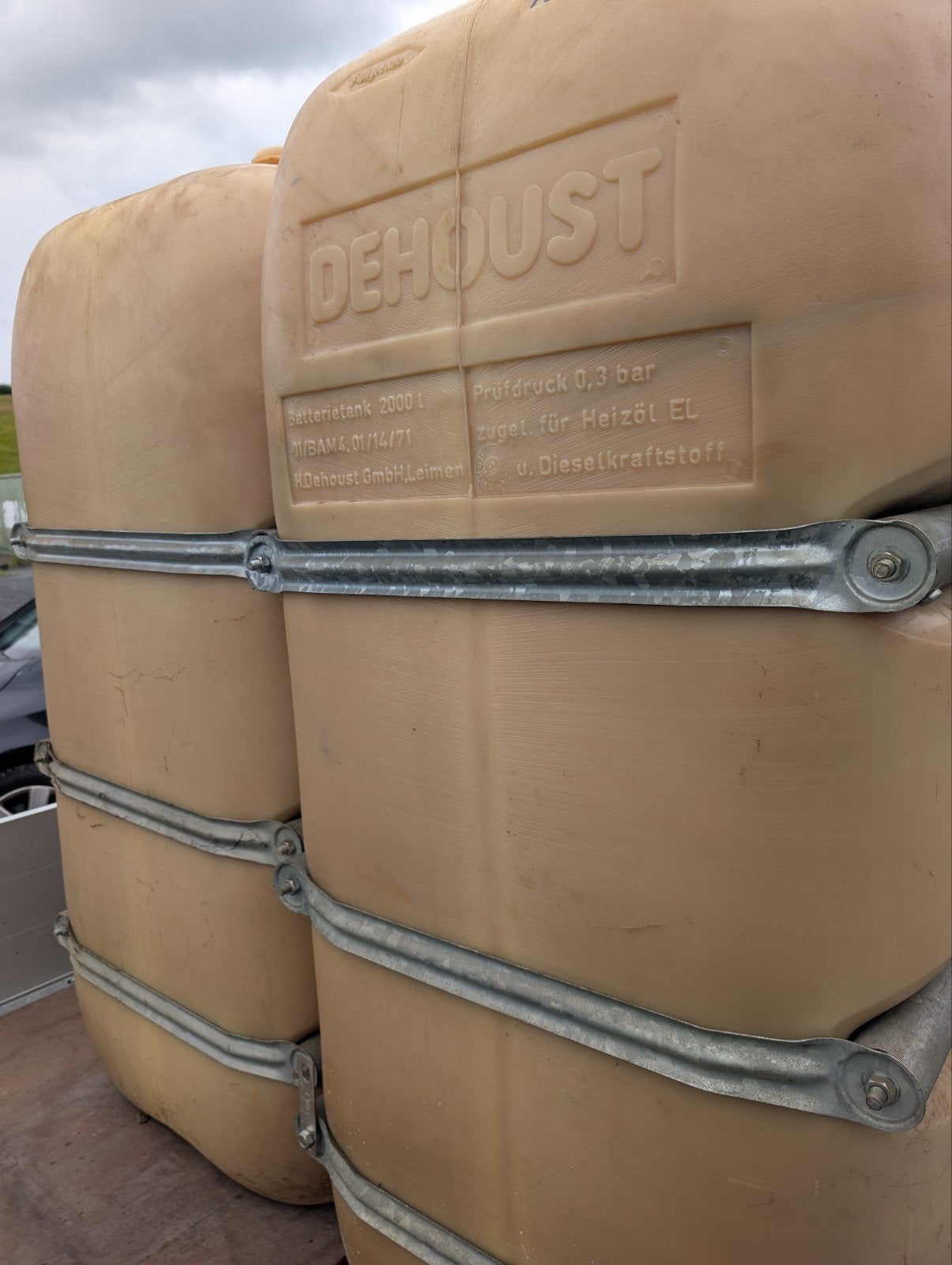 Citernes plastique 2000 litres (2x), Bricolage & Construction, Chauffage & Radiateurs, Enlèvement