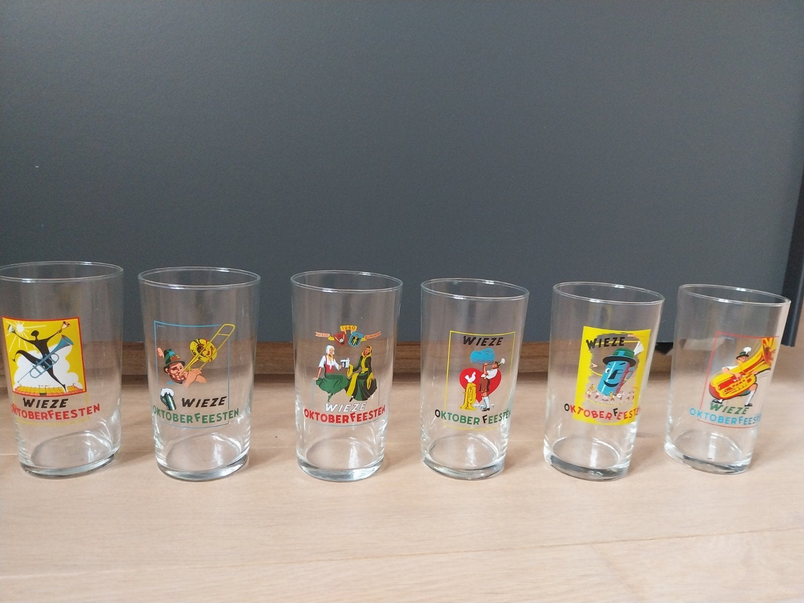 set glazen oktoberfeesten wieze, Ophalen of Verzenden