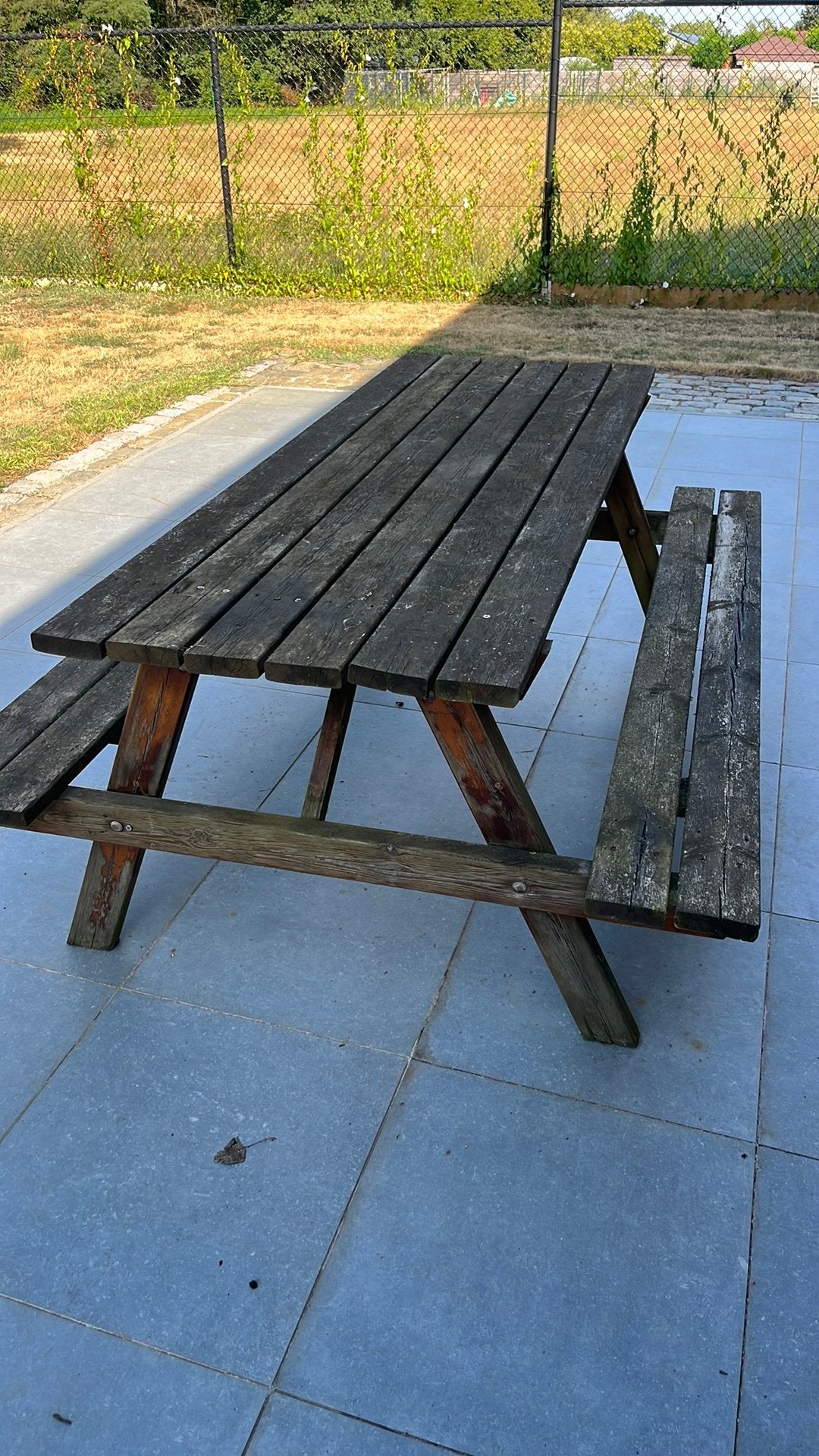Tuintafel, Tuin en Terras, Ophalen, Gebruikt, Rechthoekig, Hout