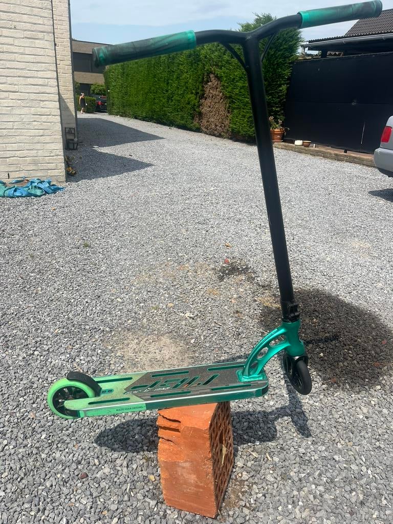 Stuntstep / Freestyle step groen-zwart – rijdt top, Ophalen, Gebruikt, Overige typen