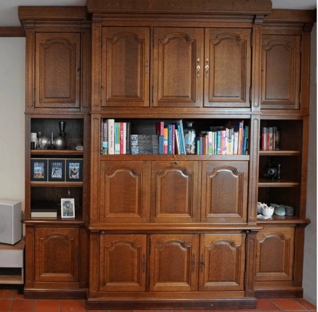 Massief eiken kast, Avec tablette(s), 150 à 200 cm, Enlèvement, Utilisé