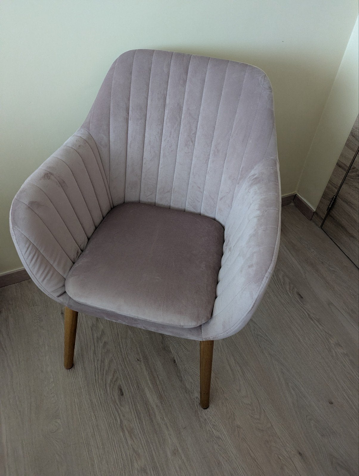 Luxe kuipstoel in oud roze fluweel, Enlèvement, Comme neuf, Autres couleurs, Tissus
