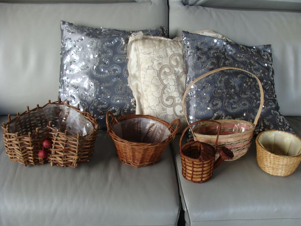 décorations en osier, panier, cœur, arrosoir, corbeille, Huis en Inrichting, Woonaccessoires | Schalen en Manden, Nieuw, Mand