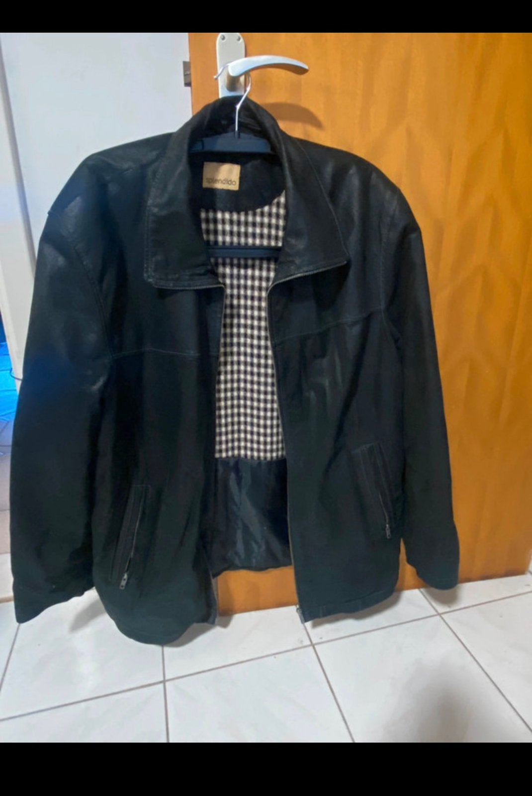 Lederen jas, Kleding | Heren, Verzenden, Gedragen, Maat 56/58 (XL), Bruin