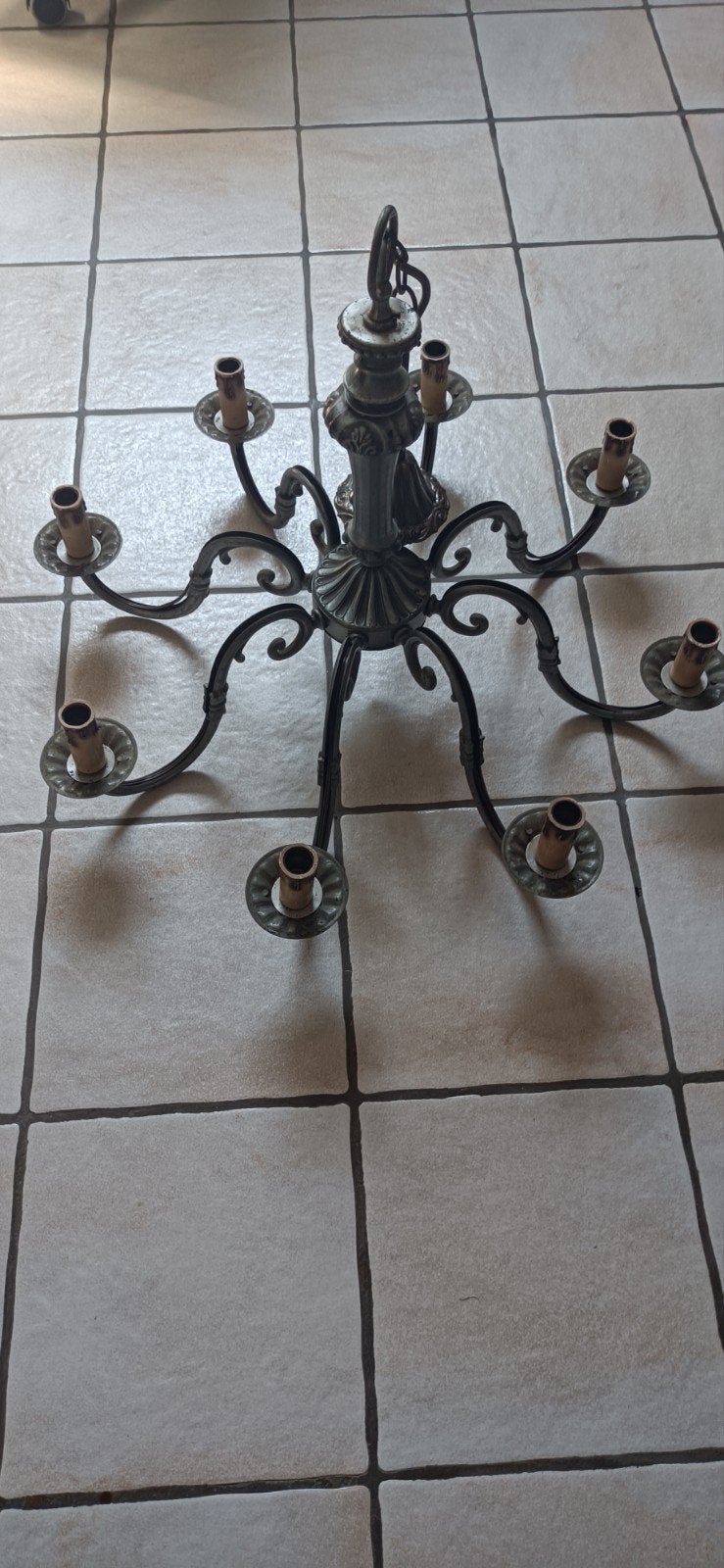 Lustre etain, Métal, Enlèvement, Utilisé, Gris
