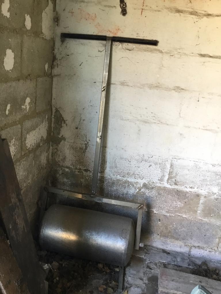 Tuinrol in RVS, Ophalen