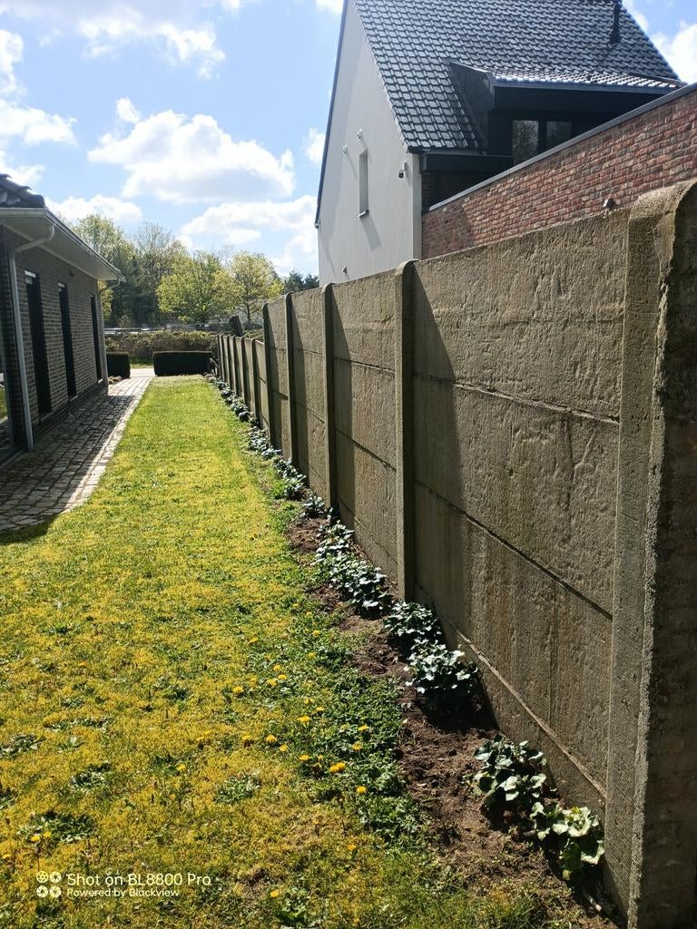 GRATIS: Betonnen schutting (afbreken & meenemen) +-20m, Ophalen