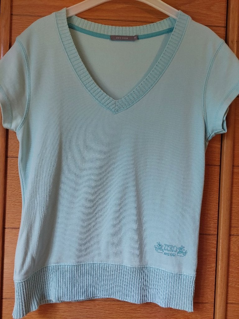 Lichtblauw bloesje - V- uitsnijding – merk Zero -  maat 40, Maat 38/40 (M), Blauw, Zero, Nieuw
