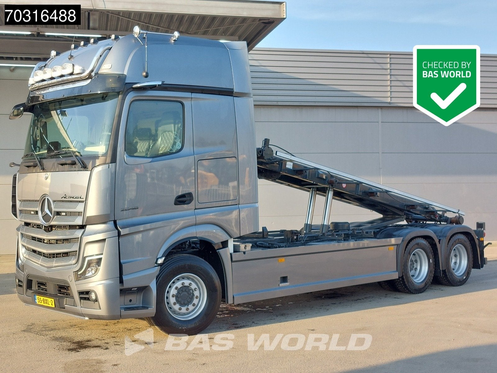 Mercedes Actros L 2848 6X2 HTS 30 tons cable system Lift-Axl, Auto's, Vrachtwagens, Automaat, Achterwielaandrijving, Euro 6, Bedrijf