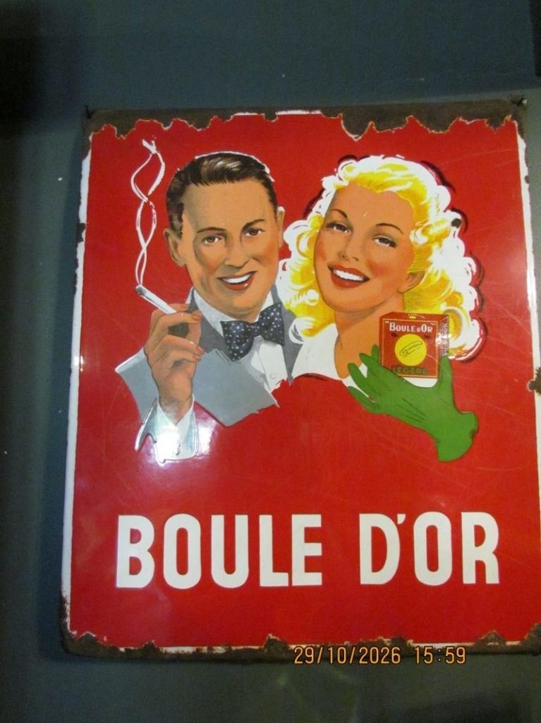Plaque émaillée BOULE D'OR, Enlèvement ou Envoi, Utilisé, Panneau publicitaire