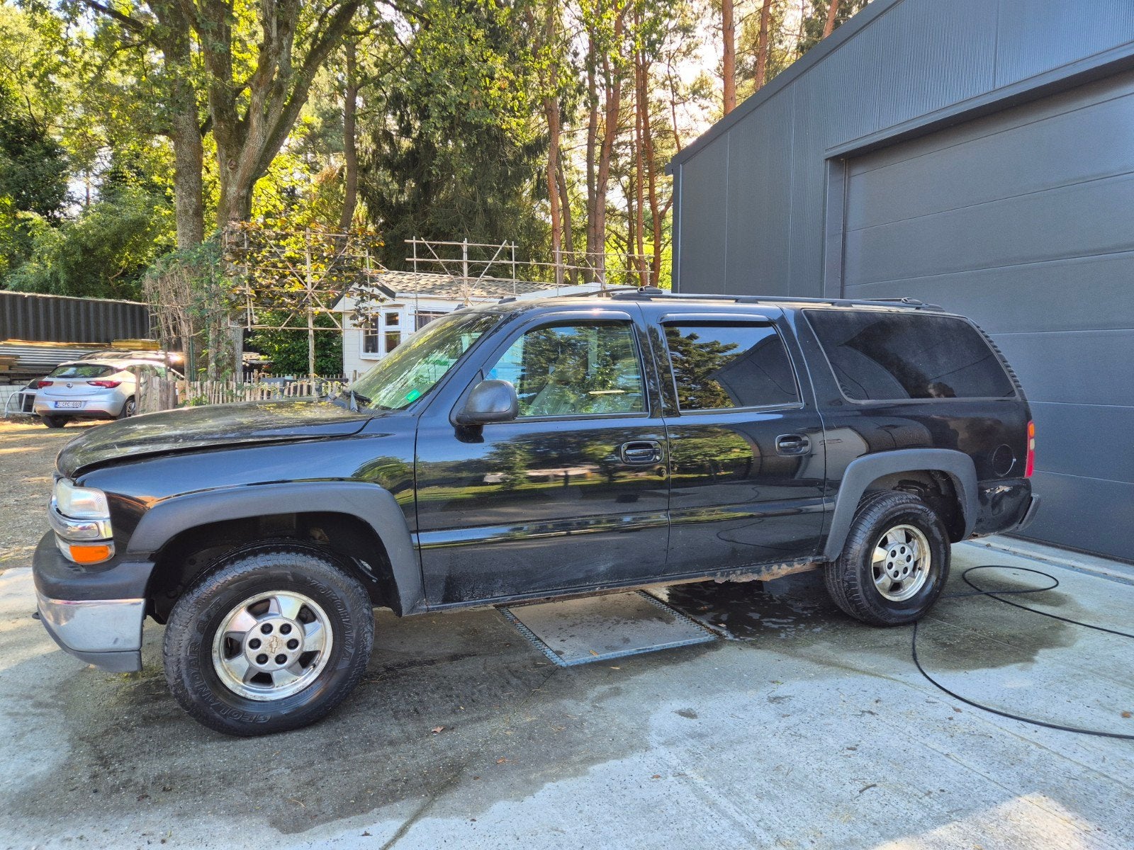 Chevrolet Suburban LT 4x4 5.3l LPG lichte vracht, Auto's, Automaat, Chevrolet, Zwart, Leder