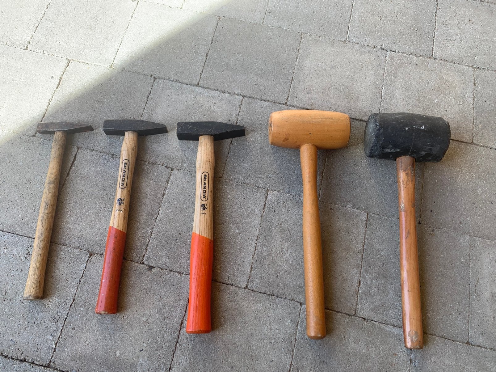 Lot de 5 marteaux, Enlèvement ou Envoi, Comme neuf, Marteau