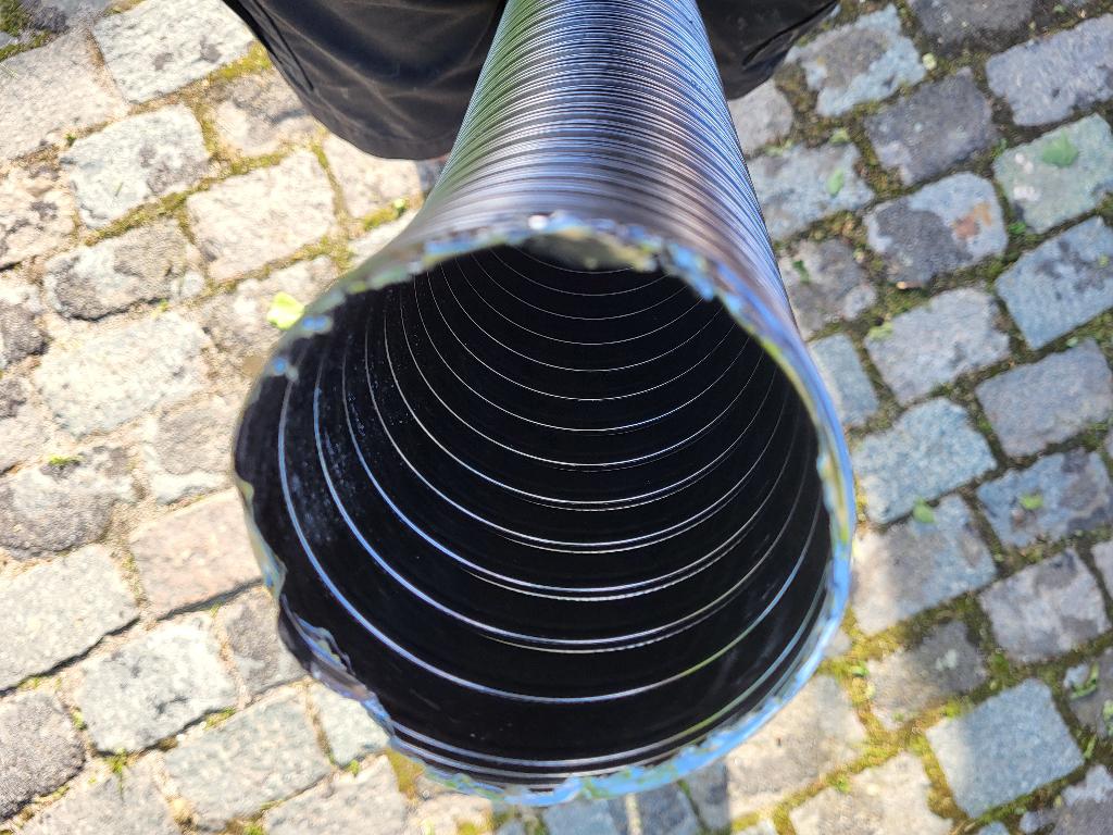 inox  dubbelwandig flexibel 100mm, Ophalen, Inox, Nieuw, 80 mm of meer
