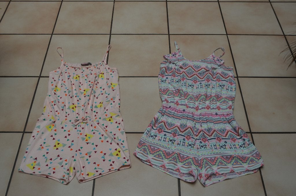 Mooie zomerplaysuits T158 of 12/13A voor €4 per stuk, Kinderen en Baby's, Kinderkleding | Maat 158, Broek, Bizzy, H&M, Meisje