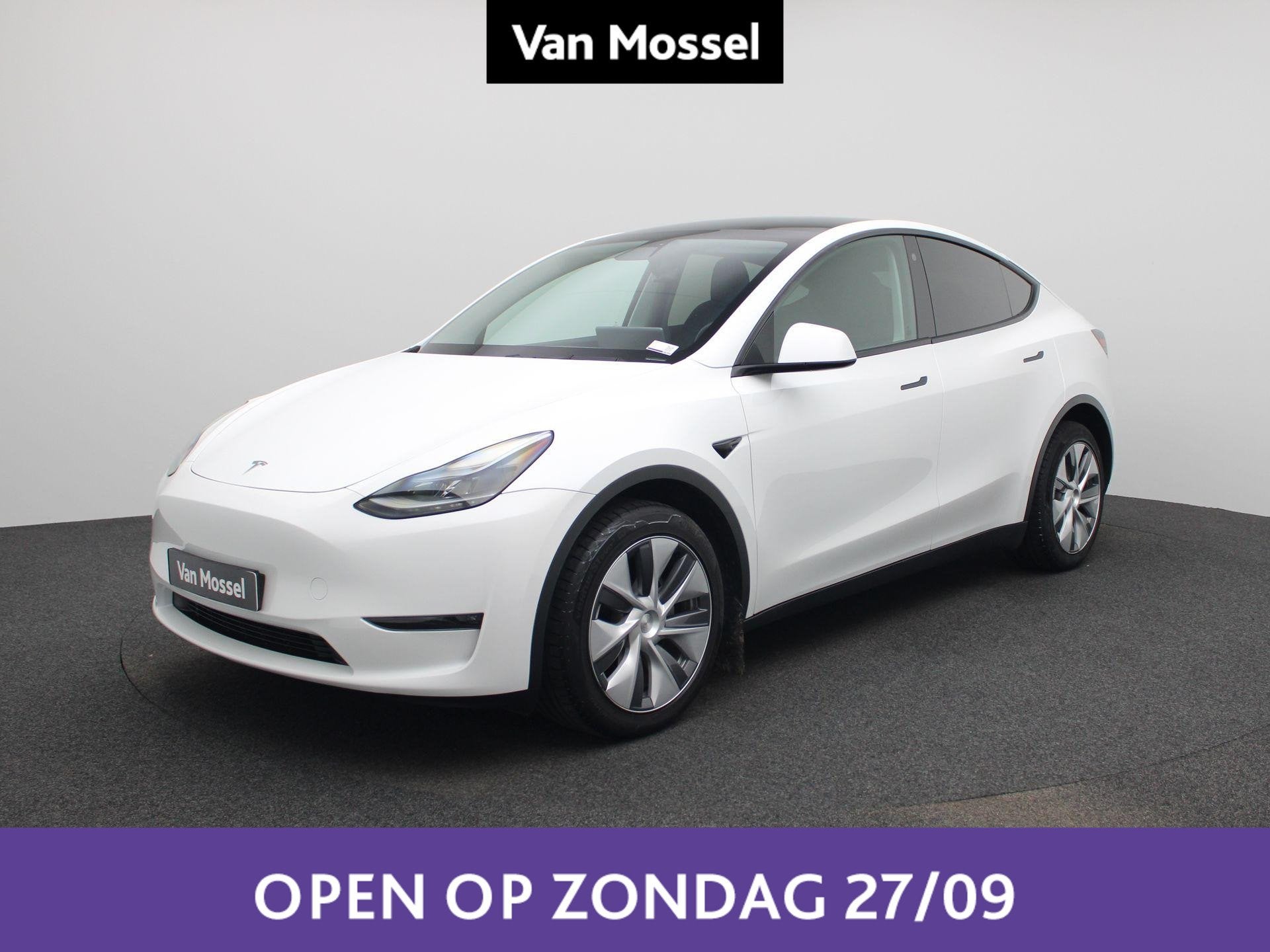 TESLA Model Y Long Range Dual Motor AWD SOH 93.9% | AUTOPILO, Auto's, Stof, Wit, 5 zetels, 1588 kg