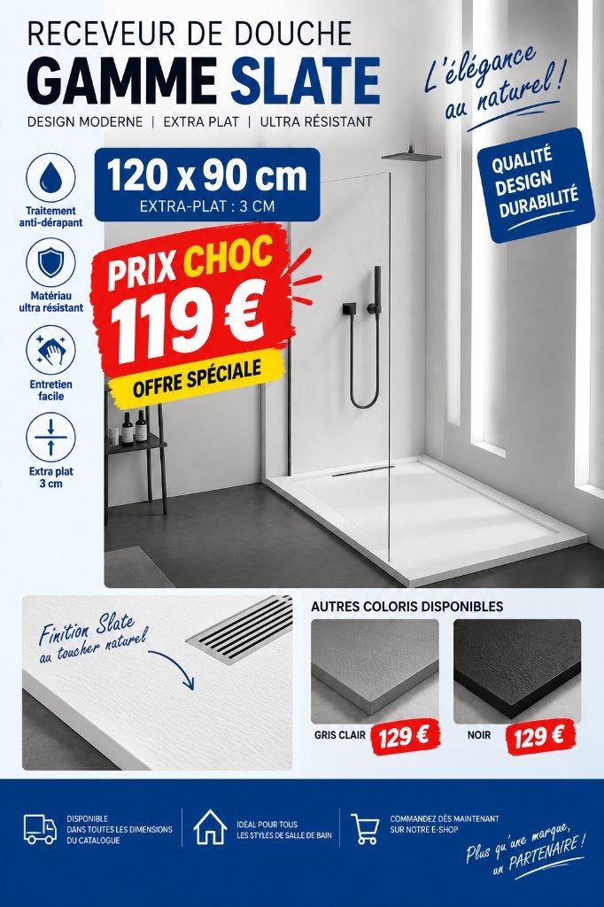 Douchebak, Ophalen, Nieuw, Met douche