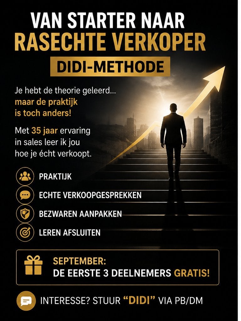 Van Starter naar Rasechte Verkoper – DIDI-Methode, Offres d'emploi, Premier Emploi, Autres formes
