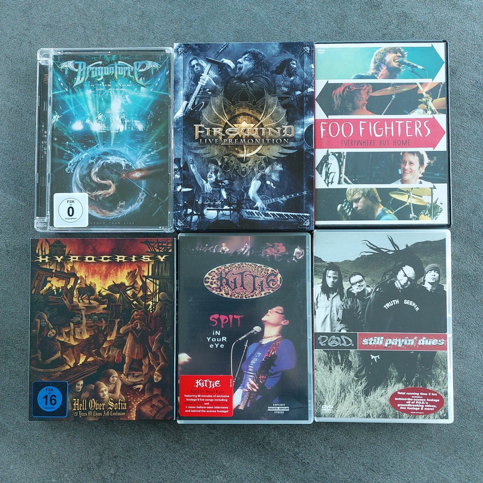 Lot Van 6 DVD's Van Diverse Metal Bands (Metal / Hardrock), CD & DVD, Enlèvement ou Envoi, Comme neuf, Hard rock
