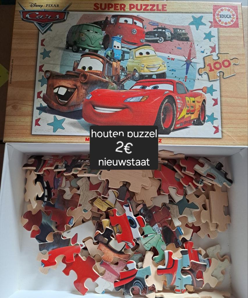 Houten puzzel Cars, Kinderen en Baby's, Speelgoed | Kinderpuzzels, Ophalen