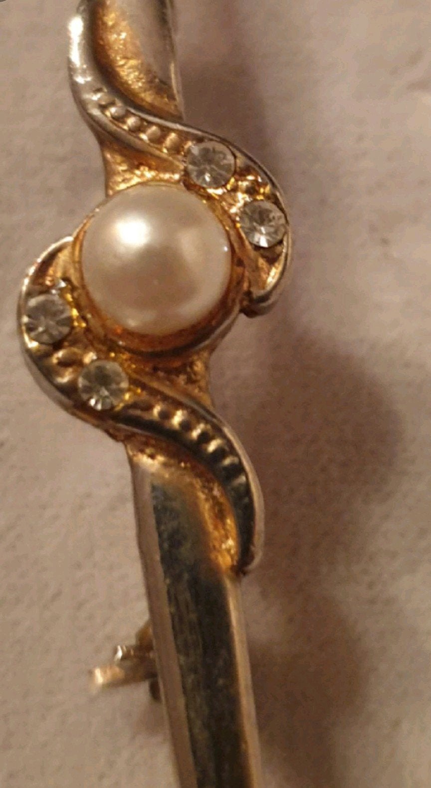 Vintage broche parel, Ophalen
