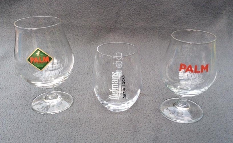 Diverse bierglazen: Hoegaarden, Palm, Averbode, Liefmans, Ophalen of Verzenden, Gebruikt, Glas