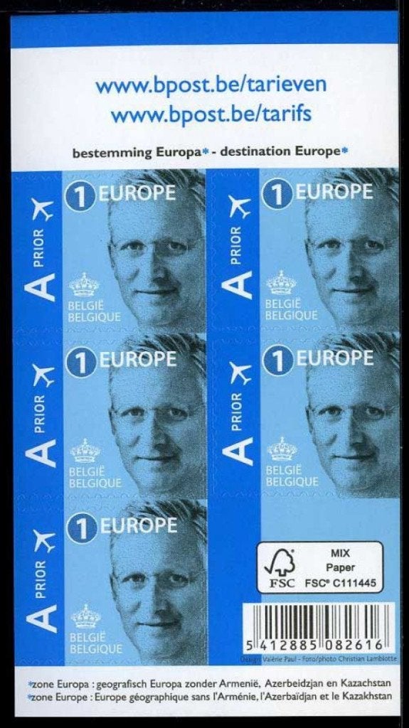 B157 Postzegelboekjes Z.M. Koning Filip I (Europ postzegels), Postzegels en Munten, Verzenden, Frankeerzegel, Postfris, Europa
