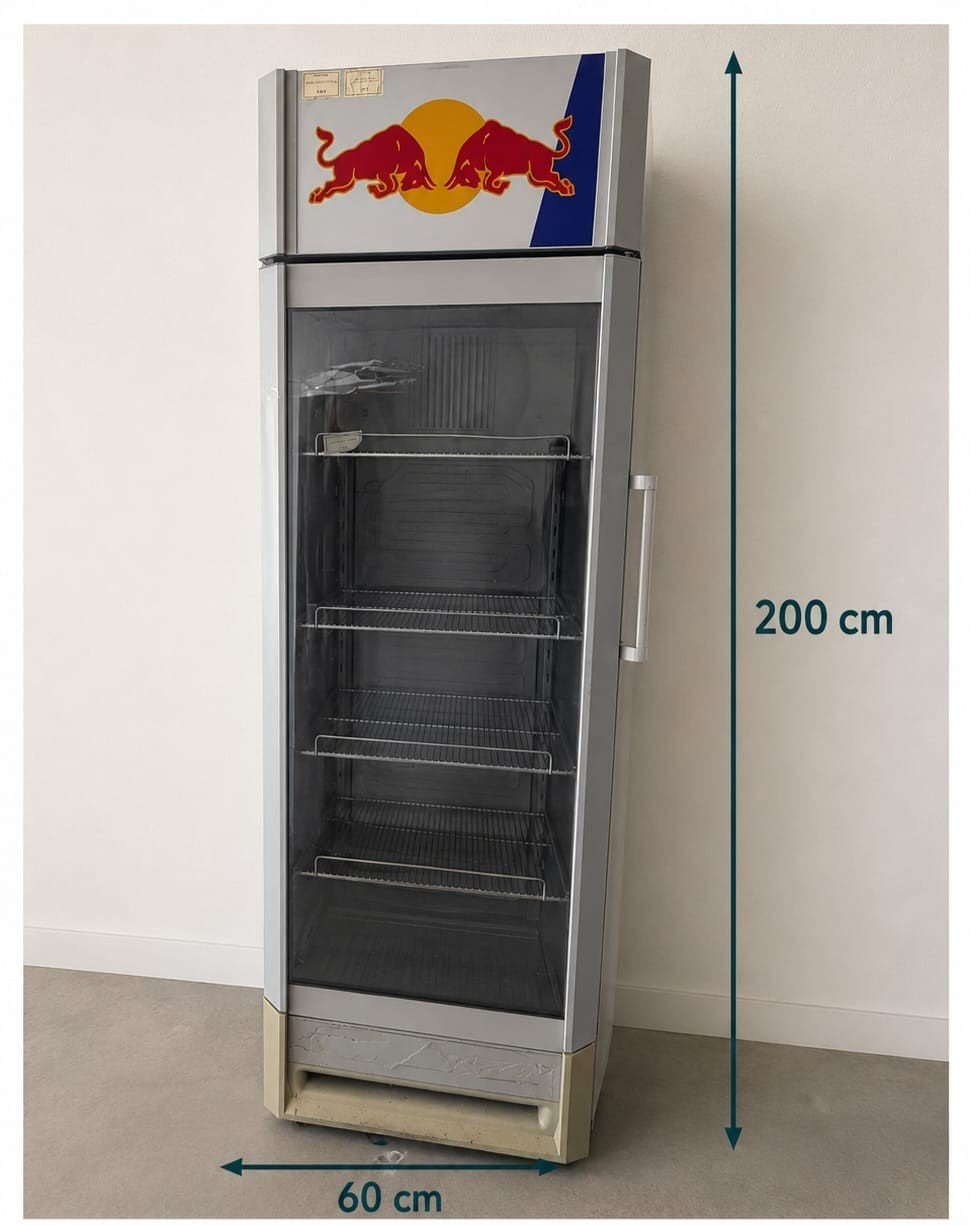 Frigo vitrine Red Bull professionnel – 2 m x 60 cm, Elektronische apparatuur, Vriezers en Diepvrieskisten, Ophalen