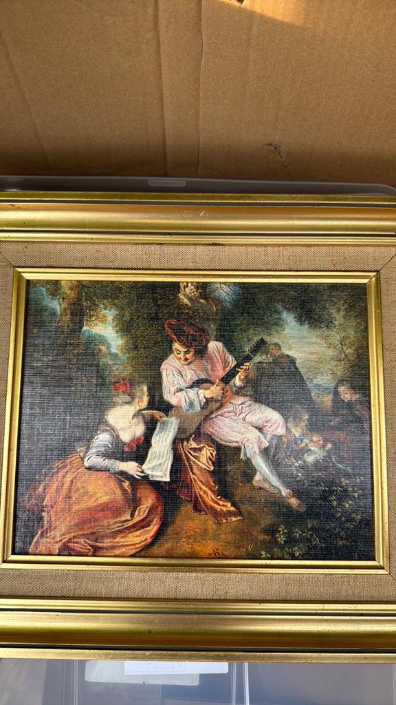 Tableau Watteau reproduction certifiee, Antiquités & Art, Enlèvement