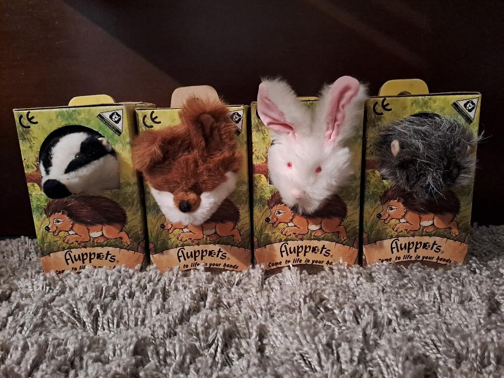 Handpoppen "Furrytails Fluppets" 30€/stuk - 120€/4 stuks., Kinderen en Baby's, Ophalen, Zo goed als nieuw, Overige typen